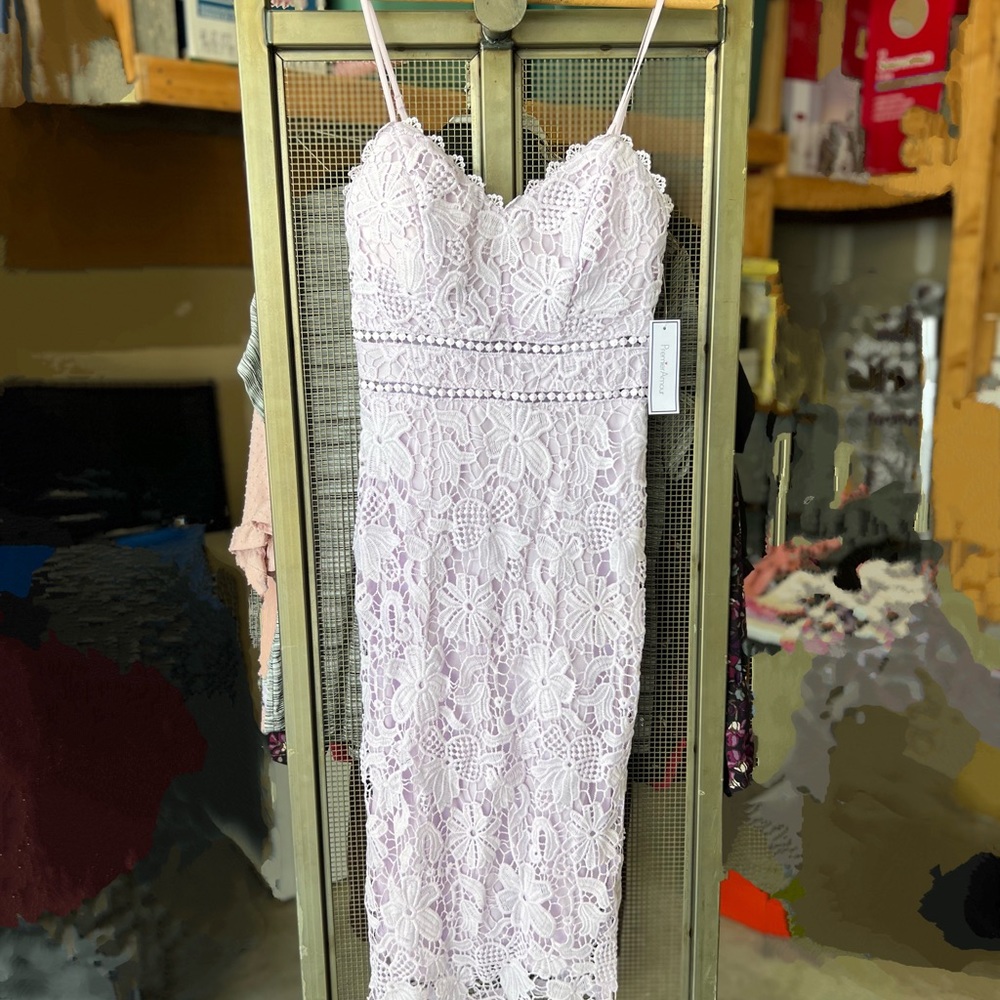 Premier Amour Lavender Lace Dress